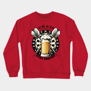 Dart Master's Brew: Perfect Bullseye Pint Crewneck Sweatshirt